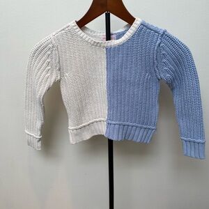Design History Blue and White Knit Sweater